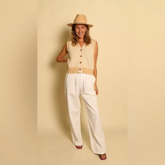 Re/Done Beige Cotton Vest xs - Picture 2 of 7